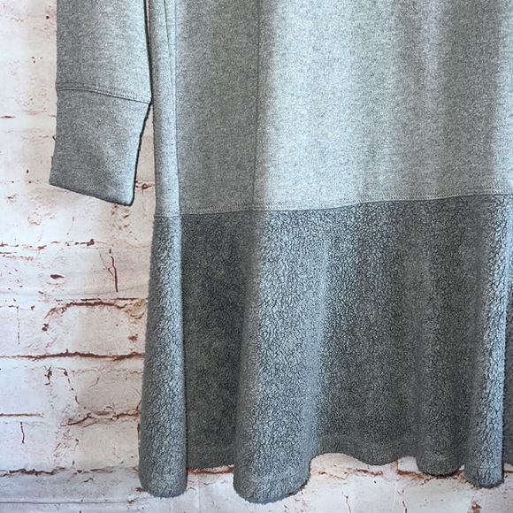 Cabi Flashdance jersey sweater drop waist dress 3459 grey S two tone soft knit - Picture 6 of 12